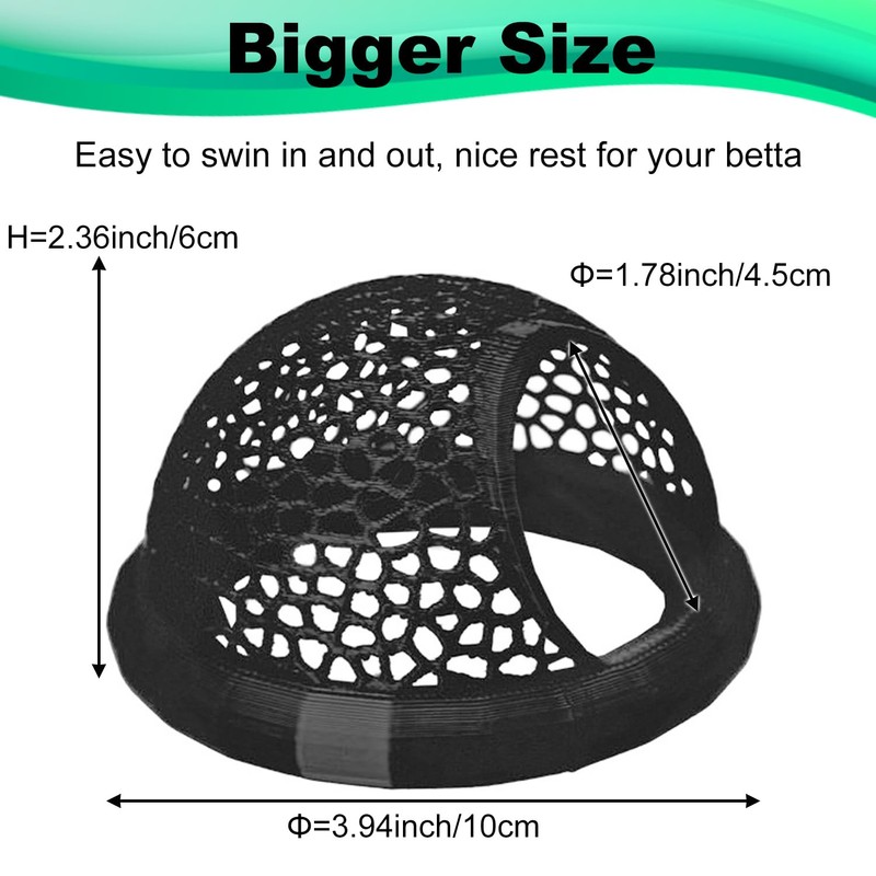 Betta Floating Feeder and Hideout, Aquarium Cave, Hammock, Decor, Beta