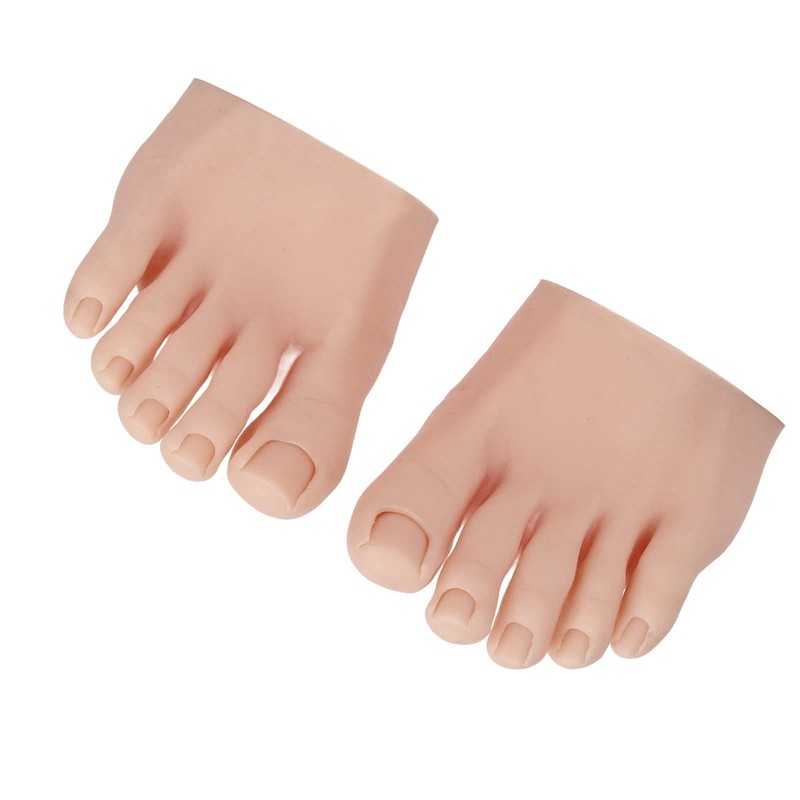 1 Pair Silicone Foot Model, Nail Art Training Display Fake