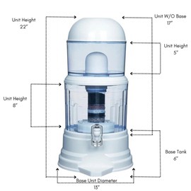 Nispira Super Mineral Water Purifier Tower System Filter Water Dispenser, 12 L