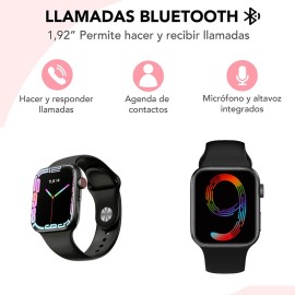 Reloj Inteligente I9 Pro Max Smartwatch 45 Mm Llamadas Notificaciones Deportes Sensor De Ritmo Cardiaco ISDEWATCH Negro