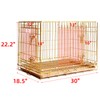 Piivos Dog Crate 30 Inch, Copper Gold Dog Kennel |