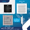 Aluminum 1-Way Vent Cover: Adjustable Curved Blade Air Supply HVAC