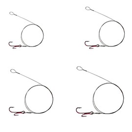 Steel Leader Set of 4 Steel Leaders 1 x 19 with Ryder Hooks