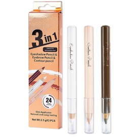 MOTIBACK Augenbrauenstift Set – 3er Pack Wasserfester Brow Pencil in Hellbraun, Dunkelbraun & Leichtes Curry, Langanhaltend & Wischfester Augenbrauenstift für Natürliche Definition (Hellbraun)