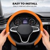Frani Nappa Leather Steering Wheel Cover,Universal Fit 15 Inch-Premium Non-Slip