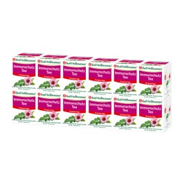 Bad Heilbrunner Immunschutz Tee - Arzneitee im Filterbeutel - Moringa, Sonnenhut, Vitamin C - mit Vitamin C für die Abwehrkräfte & das Immunsystem (12 x 8 Filterbeutel)