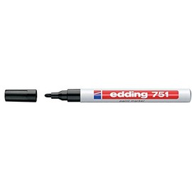 Edding 751 Paint Marker 1-2mm nib (Single Item) BLACK