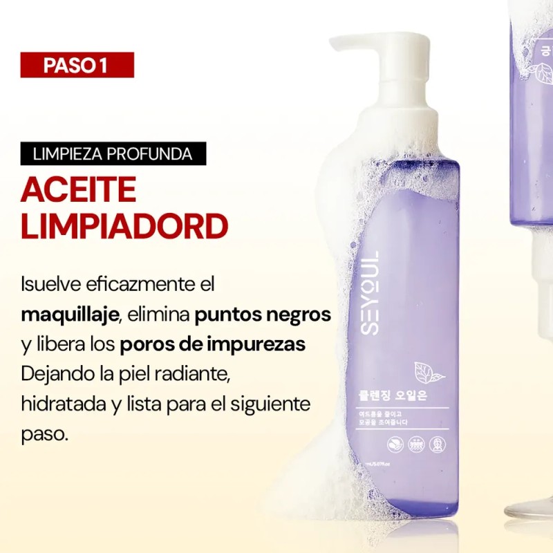 Kit Limpieza Total Skincare Seyoul 4 Pzs Rutina Facial
