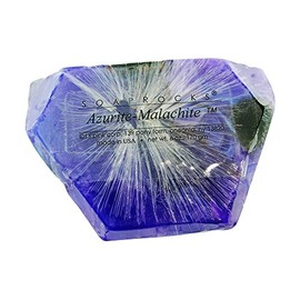 T.S. Pink SoapRocks 6 oz Azurite Malachite Mineral Inspired Bar Soap Decorative Handcrafted Cleansing Soap for Bath and Display