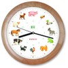 KOOKOO KidsWorld Wood, Wall Clock for Children with Natural Sounds,