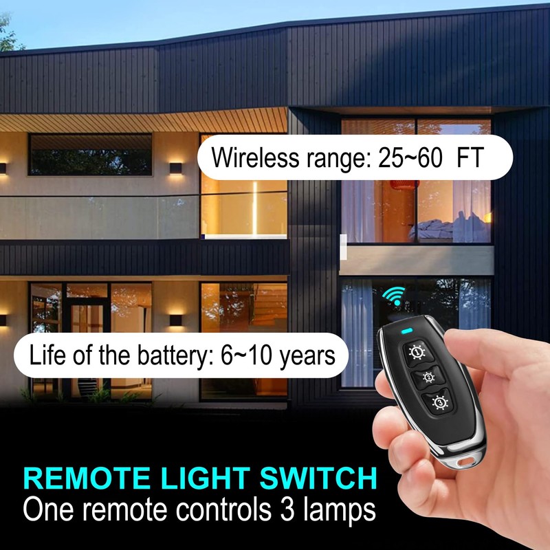 Thinkbee Wireless Light Switch, Additional Remote Control for RF Cordless