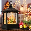 Wondise Christmas Musical Snow Globe Lantern with 6 Hour Timer,