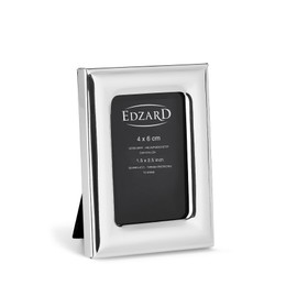 Edzard Photo Frame Adria, 2x3 inch (4x6 cm), Silver Plated Picture Frame, Tarnish Protected