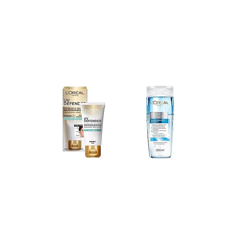 L'Oréal Paris Protector Solar Diario Anti-Brillo FPS50+ UV Defender, 40ml