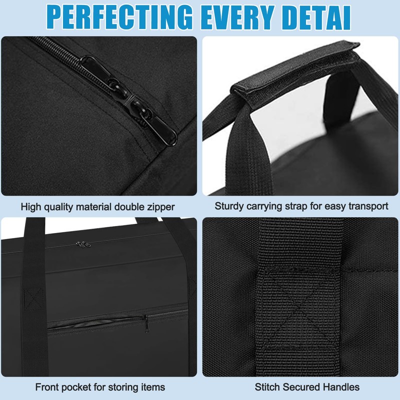 Heavy Duty Folding Ping Pong Table Storage Bag,[Thick Fabric+Front Pocket]