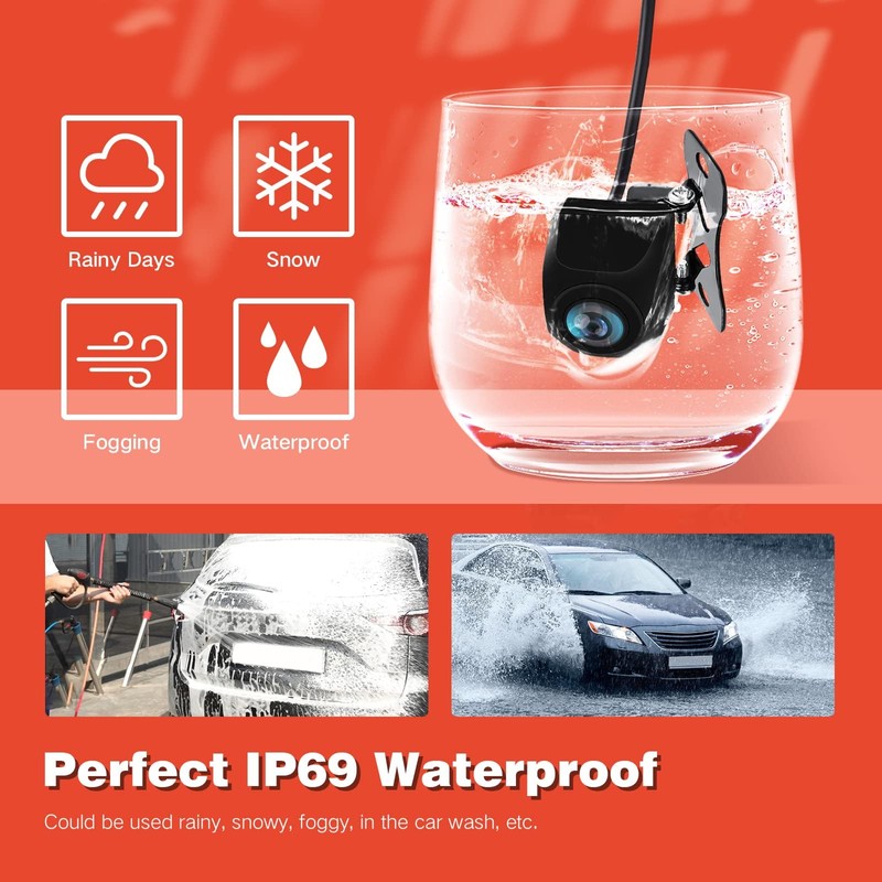 ViaBecs AHD 720P/1080P Rear View Camera for Car, HD Night