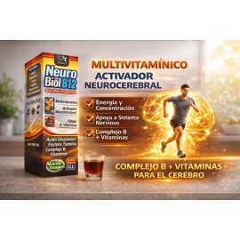 2 Pack Neurobiol B12 Suplemento Complejo B Tónico 1lt Sabor Sin Sabor                                                                                 