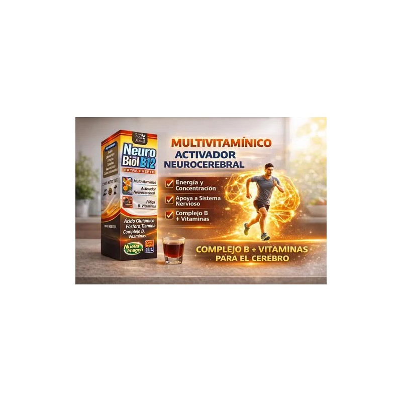 2 Pack Neurobiol B12 Suplemento Complejo B Tónico 1lt Sabor