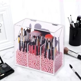 Mundo Acrílico Soporte Acrílico Para Brochas De Maquillaje