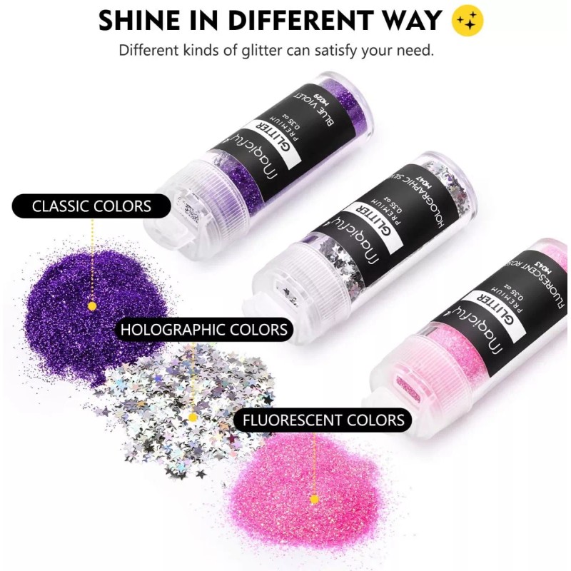 Magicfly Brillos Set 50 De 10g Cuerpo Maquillaje Glitter Magicfly