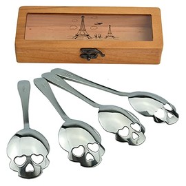 gShopvv - Juego de 6 cucharas de acero inoxidable para cucharas de té, cuchara de café, color plateado