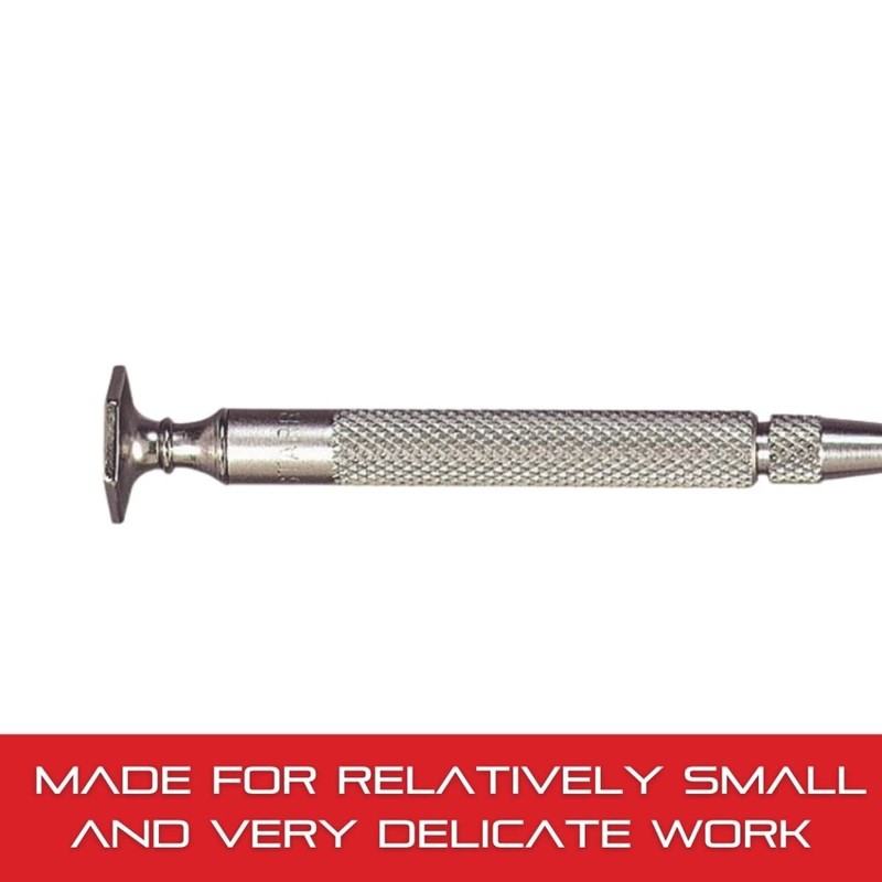 Starrett Jewelers Screwdriver with Knurled Grip and Nickel-plated Steel Bodies
