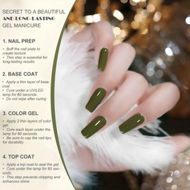 Vishine 16ml Gel Nail Polish Khaki Green Color gel Nail Polish Soak Off LED Gel Polish Nail Art Designs Manicure Salon DIY at Home Gift for Women Shade L383 Khaki Green