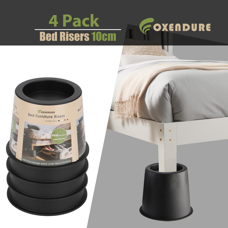 OXENDURE 4" Strong Bed & Furniture Lifters - Your Ideal
