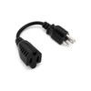 Sewell 6-Inch Power Extension Cable, 5-Pack, Outlet Saver, 18 AWG