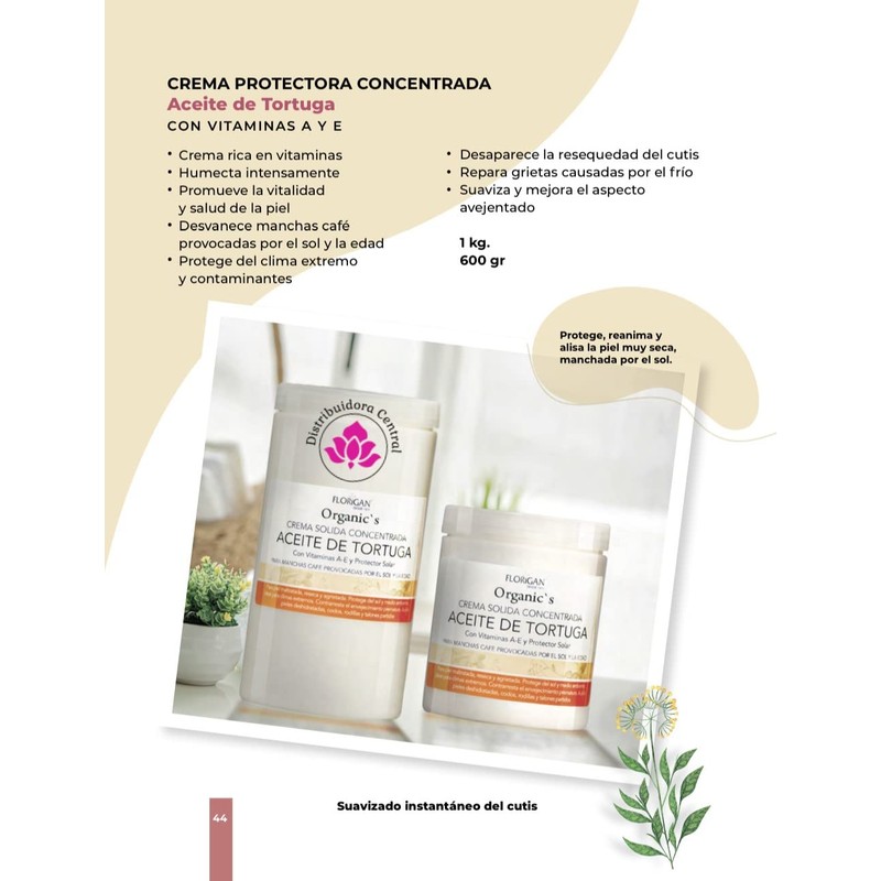Crema Protectora Concentrada ACEITE de TORTUGA con VITAMINAS A y