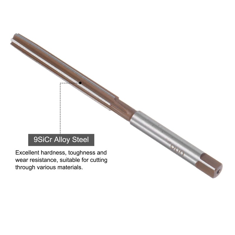 sourcing map 4pcs Hand Reamers, 6mm H8 Metric Reamer Drill