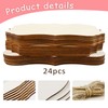 FSWCCK 24 Pieces Unfinished Hanging Wood Sign Blank with Ropes,