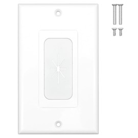 XGGYA Flexible Rubber Wall Plate Cable Pass Through,Standard Size Cable Wall Plate,1-Gang,4.50" x 2.75,Rubber Wall Grommets Insert for Low Voltage Cables,Home Theater System,1 Pack