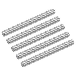 uxcell 5Pcs M6 x 60mm Fully Threaded Rod 304 Stainless Steel Right Hand Threads Bar Studs for Anchors Bolts, Clamps, Hangers and U-Bolts, 1 Thread Pitch