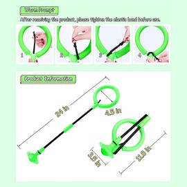 Swing Wheel with Light Wheel, Children's Flashing Jump Ring, Children's Flashing Jump Ring, Foot Gyro, Jumping Ball Flashing, Foldable Flash Jumping Ball (Green/1 Piece)
