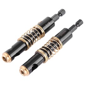 2pcs 5mm&1/4" Black Hinge Drill Bits Reaming Drilling Wood Plastic 1/4inch Hex Shank for Woodworking DIY(2pcs Combination)