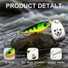 Bombrooster Fish Shape Spinner Baits with Treble Hooks, Wide Blades