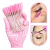 100 Cepillos Glitter Desechables Extensiones Pestañas Cejas