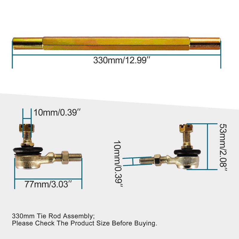 GOOFIT 330mm Tie Rod Assembly for 50cc 70cc 90cc 110cc