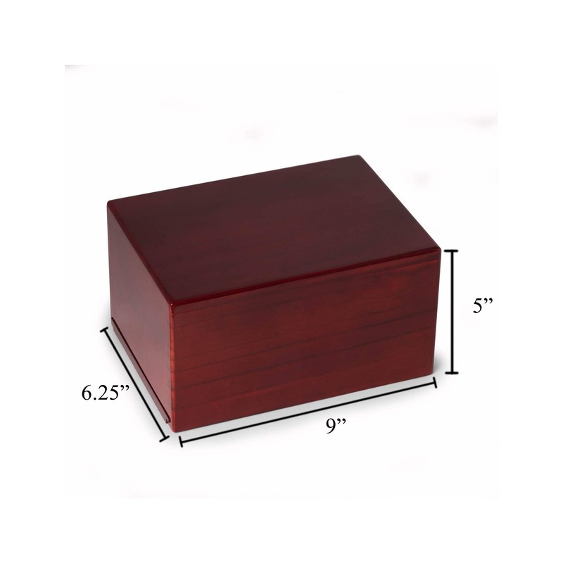 Deering Moments Engraved Lacquered Rosewood Funeral Cremation Urn for Human