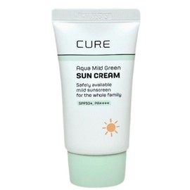 Kim Jeong-moon Aloe 김정문알로에 큐어 아쿠아 마일드 그린 선크림40ml 김정문선크림