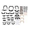 ANGGREK Juego de Bigotes Falsos, 51PCS Bigotes Falsos Pelusa Pasteable