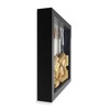Wine Cork Shadow Box, Farmhouse Glam, Black & Silver, 9