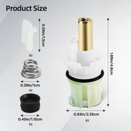 2 Pack Rp25513 Faucet Cartridge Replacement Kit for Two Handle Faucet Repair Kit with Cartridge Rp4993 Seats Springs, Compatible with Delta Shower Cartridge and Delta Bathroom Faucet Repair Kit