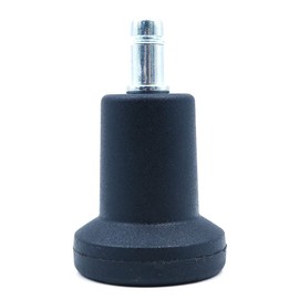 WANGCL Pack of 5 Glide Castors for Office Chair Wheel Replacement, 11mm x 22mm Stem, 50mm Diameter (Black)