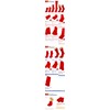 Healing Feet 92645 Women's Casual, red, 紳士 足袋クルー丈