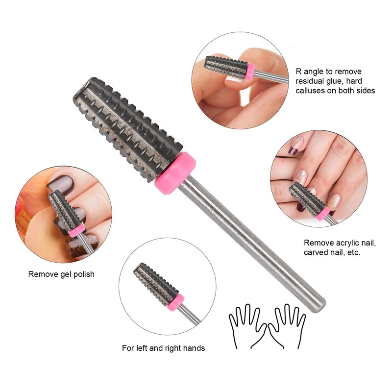Tungsten Steel Nail Polishing Grinding Head Dead Skin Removal Nail