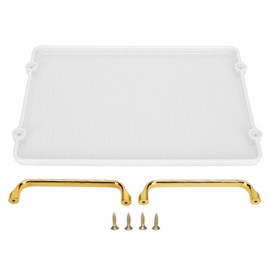 Decorative Tray Elegant Exquisite Texture Ergonomic Serving Tray with Handles for Beauty Products White