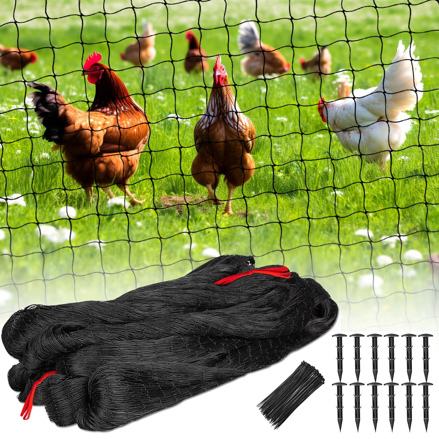 BSTPCOO Nylon Bird Netting 50'x50' with 2.4