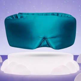 SLEEP SANCTUARY Luxury Eye Masks for Sleep, Ultimate Comfortable Sleep Mask for Women & Men – 100% Mulberry Silk for Total Blackout, Ideal for Side Sleepers - Secure, Adjustable Fit (Peacock Blue)
